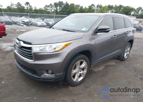 2015 Toyota Highlander Limited V6 z USA, uszkodzony, nr VIN 5TDYKRFH6FS046677